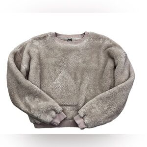 BDG Urban Outfitters Sherpa Teddy Cropped Sweatshirt